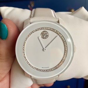 SOLD!!!! Movado Bold white with Swarkovski’s
